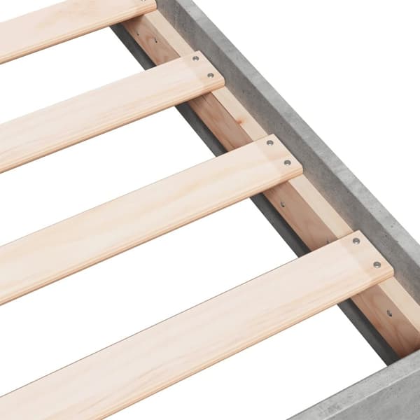 vidaXL Sengeramme betonggrå 180x200 cm konstruert tre