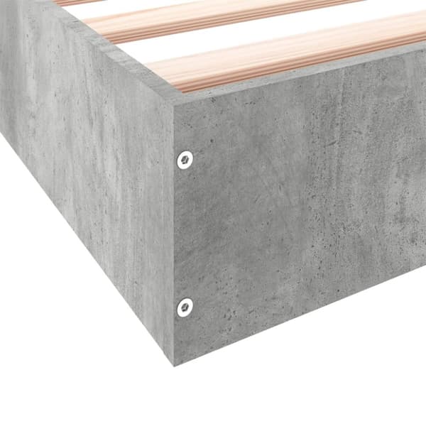 vidaXL Sengeramme betonggrå 180x200 cm konstruert tre