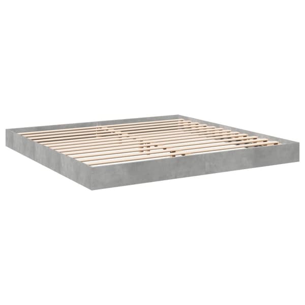 vidaXL Sengeramme betonggrå 180x200 cm konstruert tre