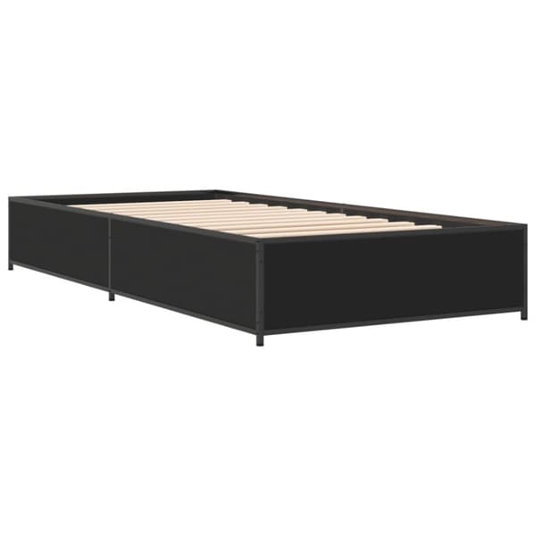 vidaXL Sengeramme svart 90x190 cm konstruert tre og metall