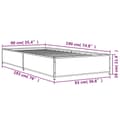 Miniatyrbilde 8 av 9: vidaXL Sengeramme svart 90x190 cm konstruert tre og metall