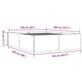 Miniatyrbilde 9 av 10: vidaXL Sengeramme røkt eik 160x200 cm konstruert tre