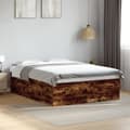 Miniatyrbilde 2 av 10: vidaXL Sengeramme røkt eik 160x200 cm konstruert tre