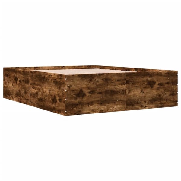 vidaXL Sengeramme røkt eik 160x200 cm konstruert tre