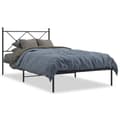 Miniatyrbillede 8 af 8: vidaXL sengeramme med sengegavl 100x200 cm metal sort
