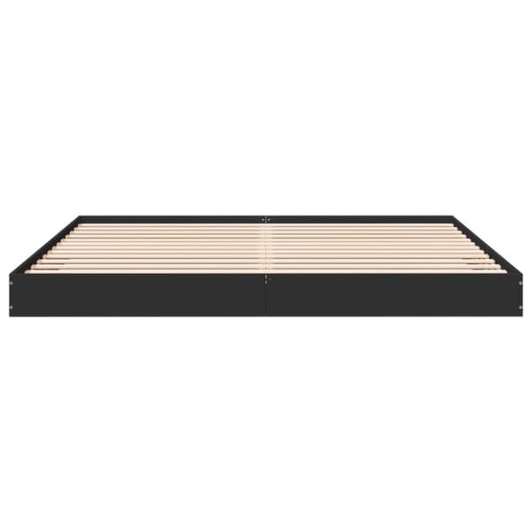 vidaXL sengestel 180x200 cm konstrueret træ sort