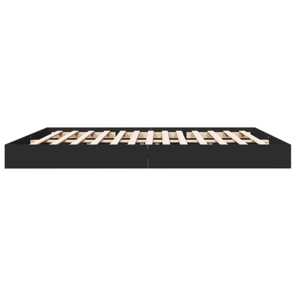 vidaXL sengestel 180x200 cm konstrueret træ sort