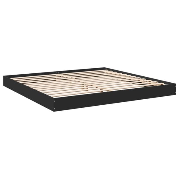 vidaXL sengestel 180x200 cm konstrueret træ sort