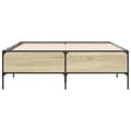 Miniatyrbilde 3 av 9: vidaXL Sengeramme sonoma eik 120x190 cm konstruert tre og metall