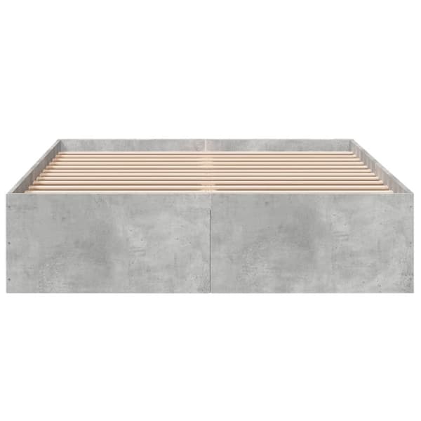 vidaXL Sängynrunko betoninharmaa 135x190 cm tekninen puu