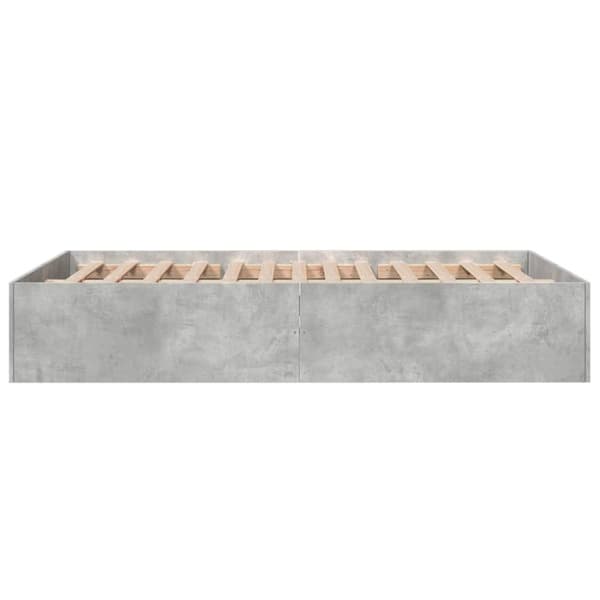 vidaXL Sängynrunko betoninharmaa 135x190 cm tekninen puu