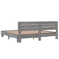 Miniatyrbillede 5 af 9: vidaXL sengestel 200x200 cm konstrueret træ og metal grå sonoma-eg
