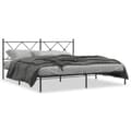 Miniatyrbilde 8 av 8: vidaXL Sengeramme i metall med sengegavl svart 180x200 cm