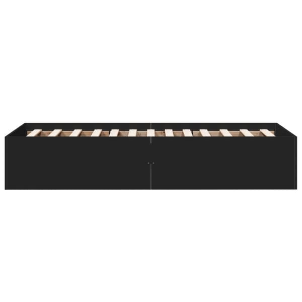 vidaXL Sengeramme svart 100x200 cm konstruert tre