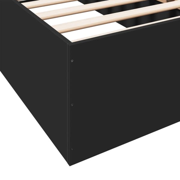 vidaXL Sengeramme svart 100x200 cm konstruert tre