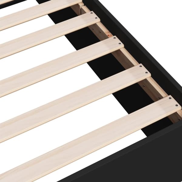 vidaXL Sengeramme svart 100x200 cm konstruert tre