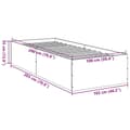 Miniatyrbilde 11 av 11: vidaXL Sengeramme svart 100x200 cm konstruert tre