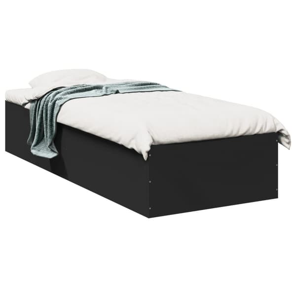 vidaXL Sengeramme svart 100x200 cm konstruert tre