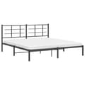 Miniatyrbillede 3 af 10: vidaXL sengeramme med sengegavl 183x213 cm metal sort