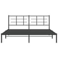 Miniatyrbillede 4 af 10: vidaXL sengeramme med sengegavl 183x213 cm metal sort