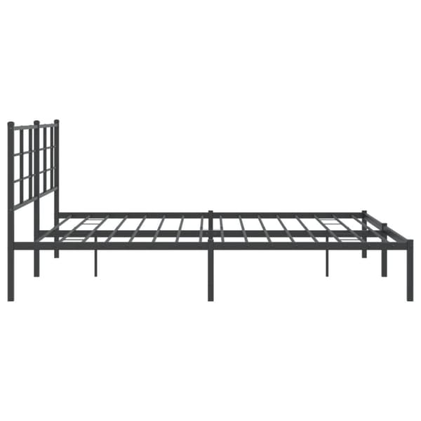 vidaXL sengeramme med sengegavl 183x213 cm metal sort