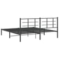 Miniatyrbillede 6 af 10: vidaXL sengeramme med sengegavl 183x213 cm metal sort
