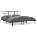 Miniatyrbillede 10 af 10: vidaXL sengeramme med sengegavl 183x213 cm metal sort