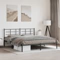 Miniatyrbillede 2 af 10: vidaXL sengeramme med sengegavl 183x213 cm metal sort