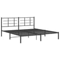 Miniatyrbillede 1 af 10: vidaXL sengeramme med sengegavl 183x213 cm metal sort