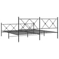 Miniatyrbillede 5 af 8: vidaXL sengeramme med sengegavl og fodgærde 183x213 cm metal sort