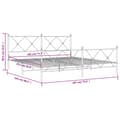Miniatyrbillede 7 af 8: vidaXL sengeramme med sengegavl og fodgærde 183x213 cm metal sort