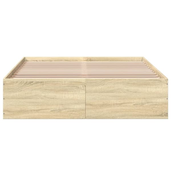 vidaXL sengestel 120x190 cm konstrueret træ sonoma-eg