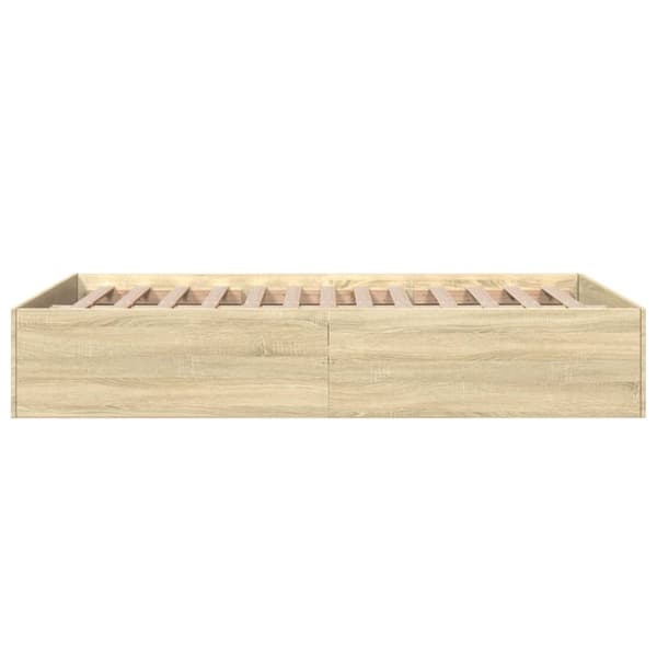 vidaXL sengestel 120x190 cm konstrueret træ sonoma-eg