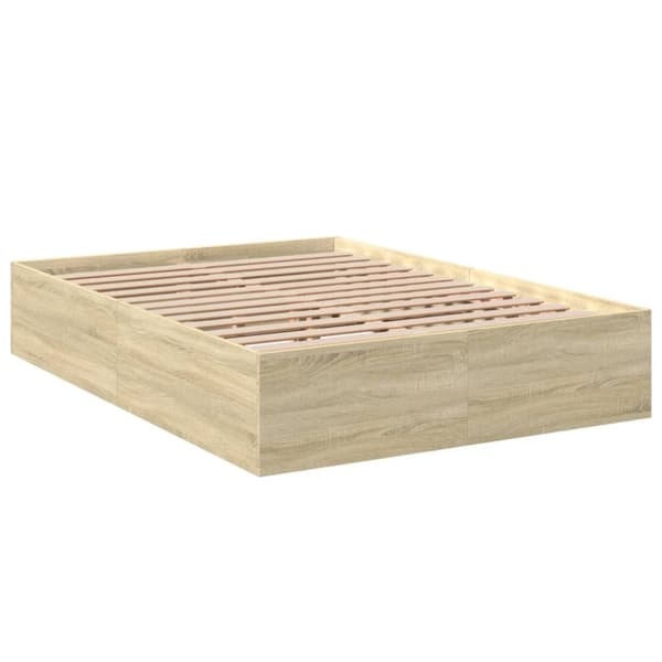 vidaXL sengestel 120x190 cm konstrueret træ sonoma-eg