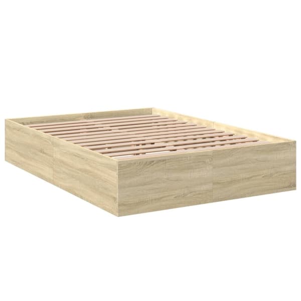 vidaXL sengestel 120x190 cm konstrueret træ sonoma-eg
