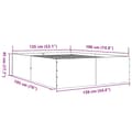Miniatyrbilde 9 av 10: vidaXL Sengeramme svart 135x190 cm konstruert tre