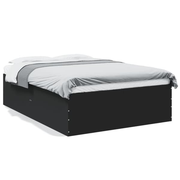 vidaXL Sengeramme svart 135x190 cm konstruert tre
