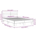 Miniatyrbilde 8 av 9: vidaXL Sengeramme sonoma eik 120x190 cm konstruert tre og metall