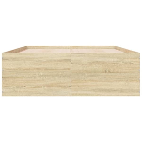 vidaXL sengestel 120x190 cm konstrueret træ sonoma-eg