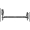 Miniatyrbilde 4 av 8: vidaXL Sengeramme i metall med hode- og fotgavl svart 137x190 cm