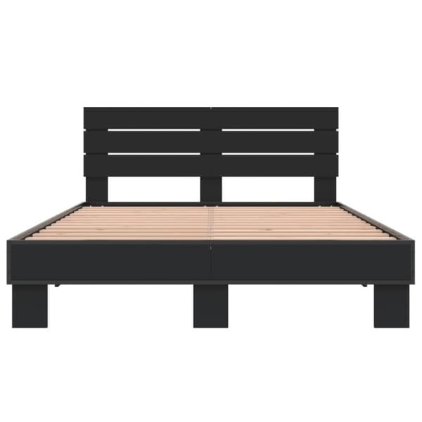 vidaXL Sengeramme svart 140x200 cm konstruert tre og metall