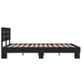 Miniatyrbilde 4 av 9: vidaXL Sengeramme svart 140x200 cm konstruert tre og metall