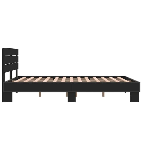 vidaXL Sengeramme svart 140x200 cm konstruert tre og metall