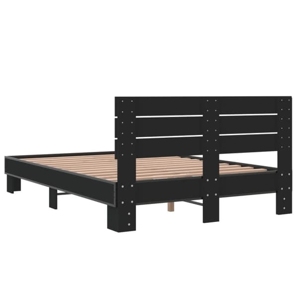 vidaXL Sengeramme svart 140x200 cm konstruert tre og metall