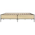 Miniatyrbillede 4 af 9: vidaXL sengestel 180x200 cm konstrueret træ og metal sonoma-eg