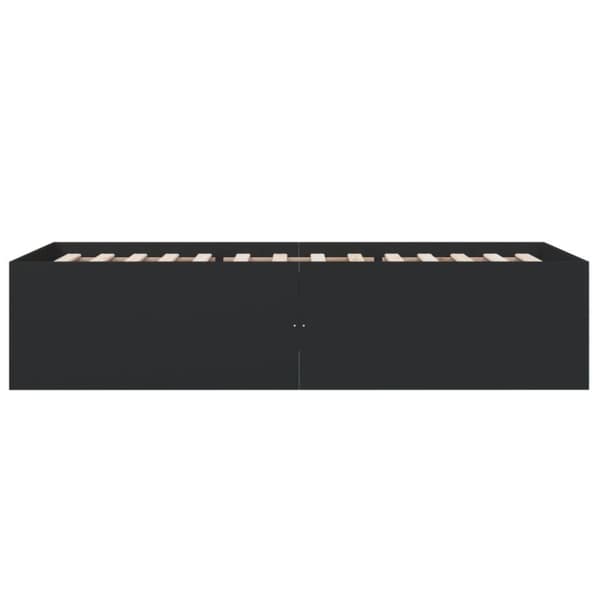 vidaXL sengeramme 90x200 cm konstrueret træ sort