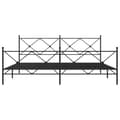 Miniatyrbilde 3 av 8: vidaXL Sengeramme i metall med hode- og fotgavl svart 200x200 cm