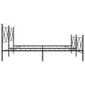 Miniatyrbilde 4 av 8: vidaXL Sengeramme i metall med hode- og fotgavl svart 200x200 cm
