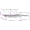Miniatyrbilde 7 av 8: vidaXL Sengeramme i metall med hode- og fotgavl svart 200x200 cm