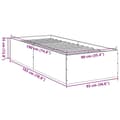 Miniatyrbilde 9 av 10: vidaXL Sengeramme røkt eik 90x190 cm konstruert tre